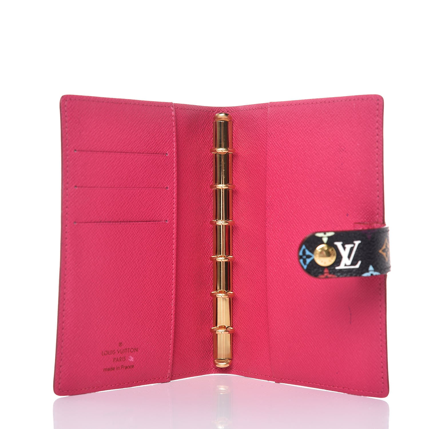 Louis Vuitton Monogram Multicolor Small Ring Agenda Cover Black Grenade 5 of 8