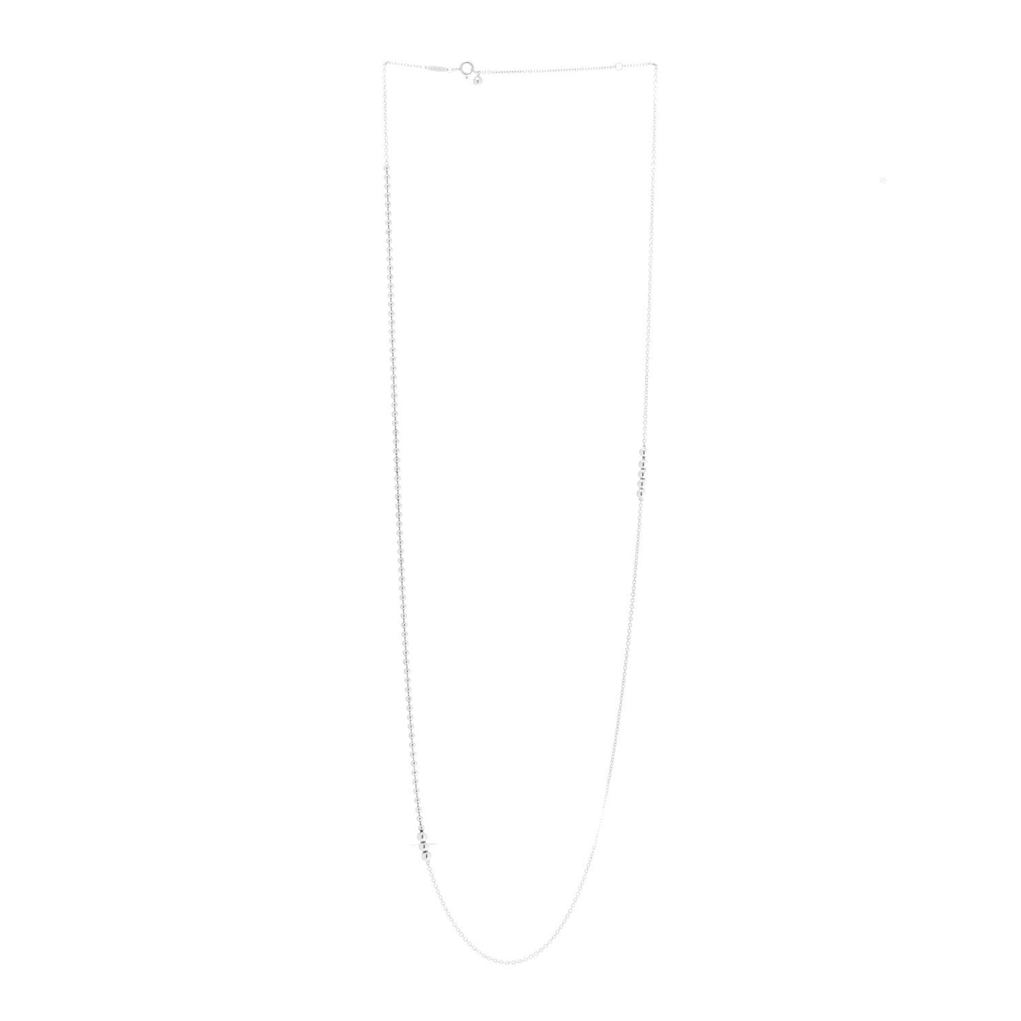 Sterling Silver Long Bead Necklace