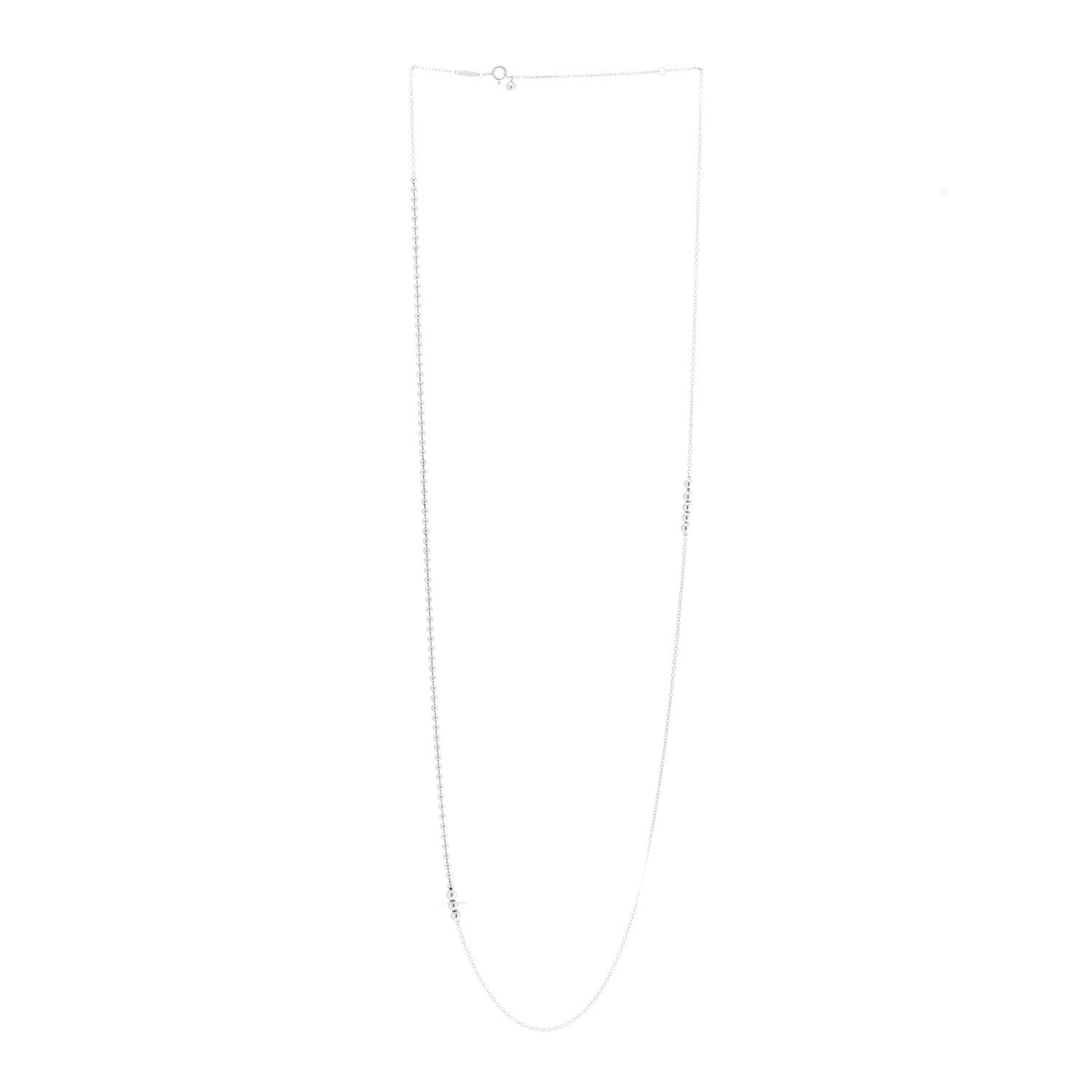 Tiffany Sterling Silver Long Bead Necklace 3 of 5