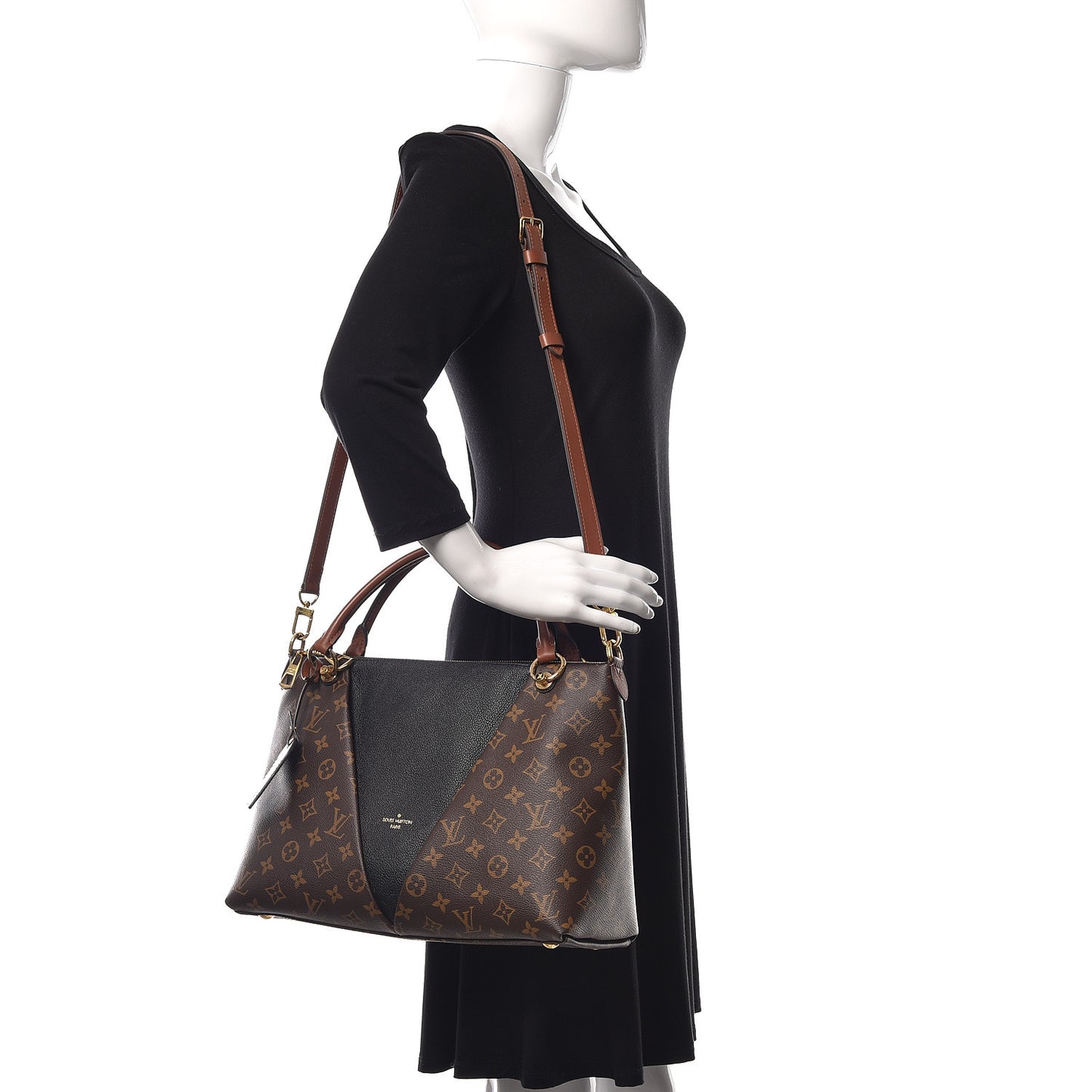 Monogram V Tote MM Black