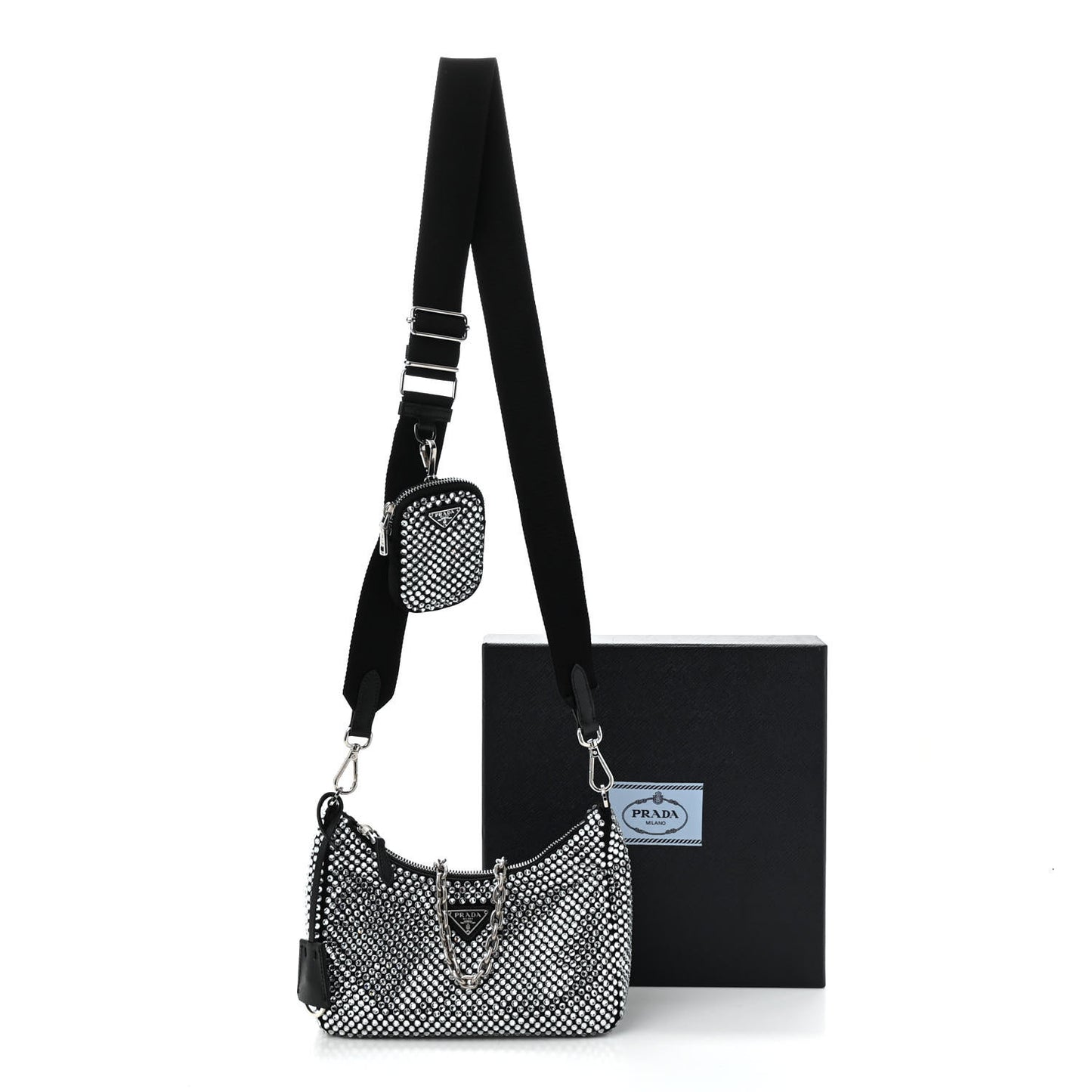 Satin Crystal Re-Edition 2005 Shoulder Bag Cristal