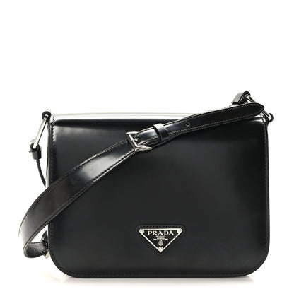 Prada Spazzolato Flap Shoulder Bag Black 1 of 8