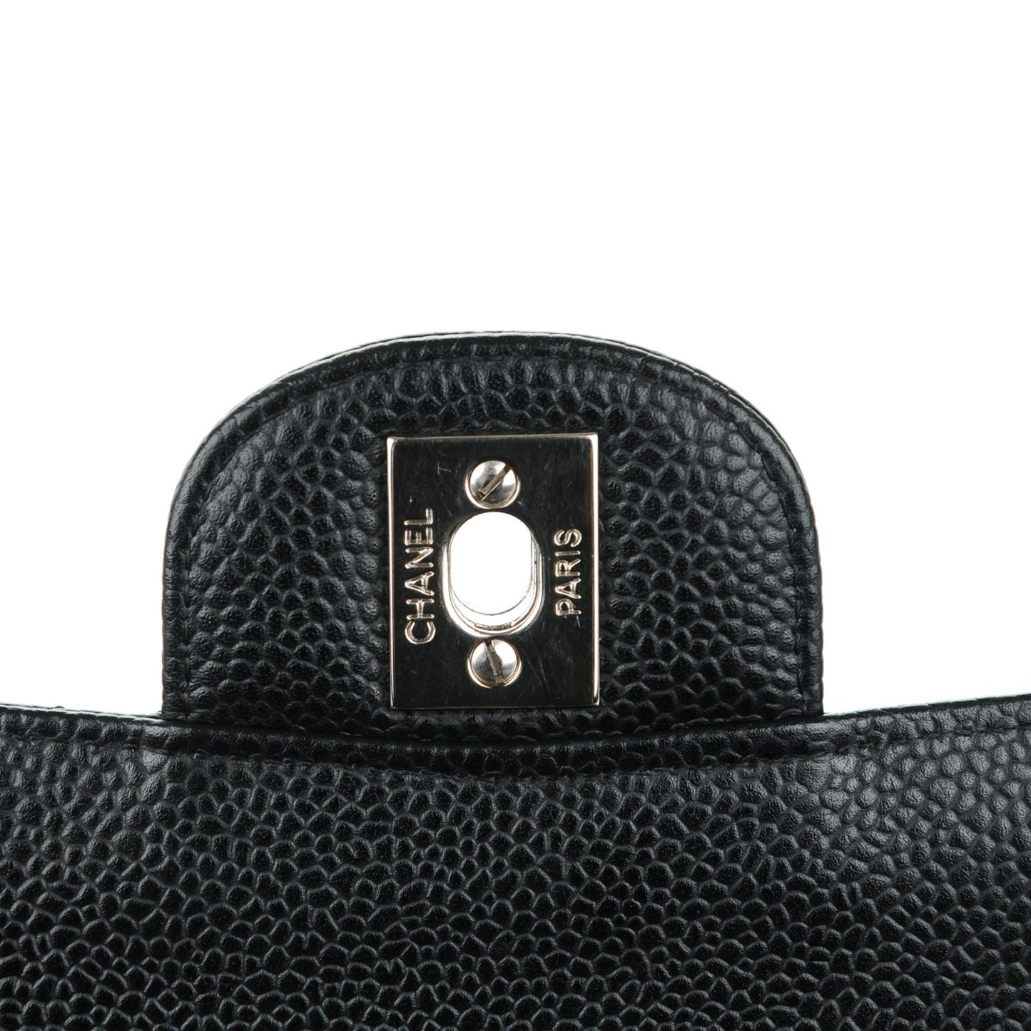 Caviar Quilted Medium Double Flap Bijoux Chain Black