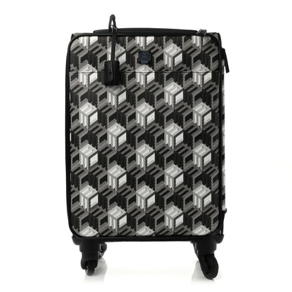 MCM Canvas Monogram Small Cabin Traveler Trolley Suitcase Black White 1 of 9