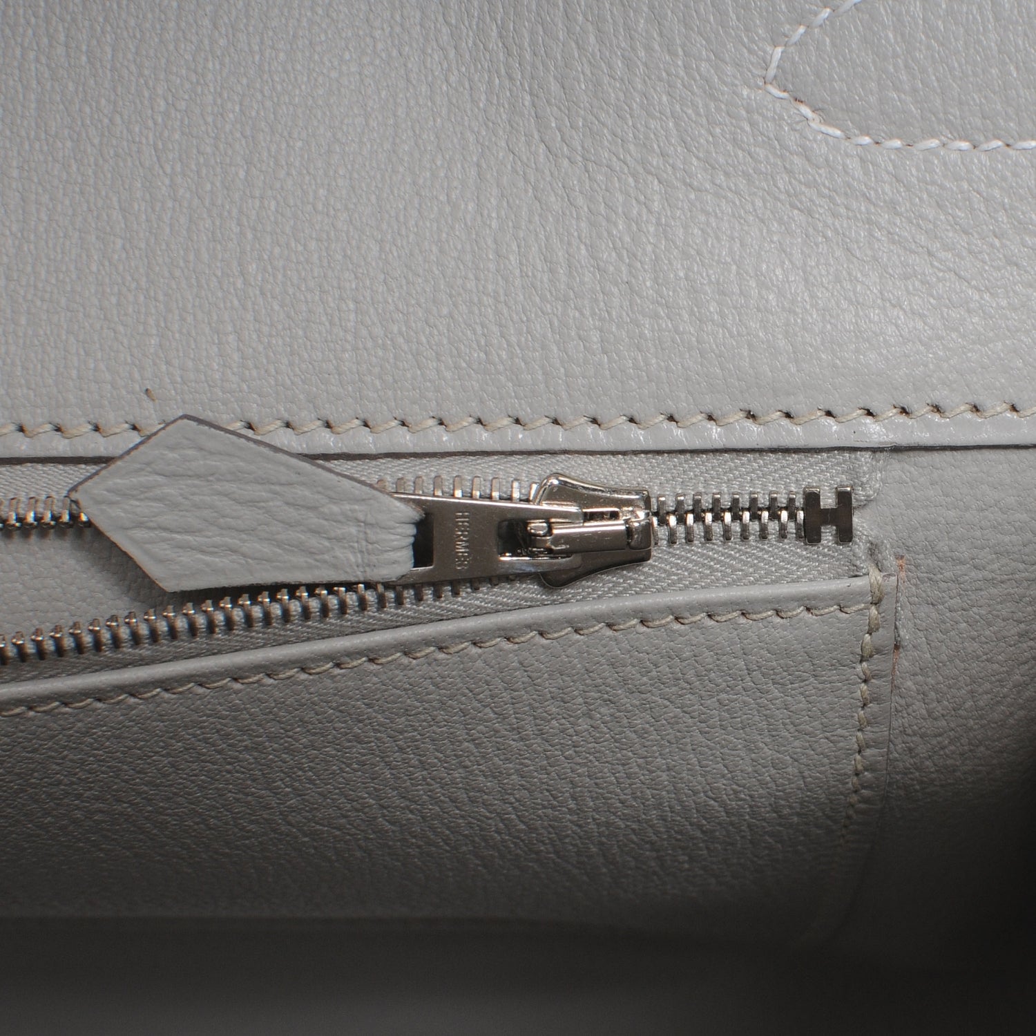 Hermes Taurillon Clemence Lizard Club Birkin 35 Blanc Gris Perle Sanguine 9 of 10