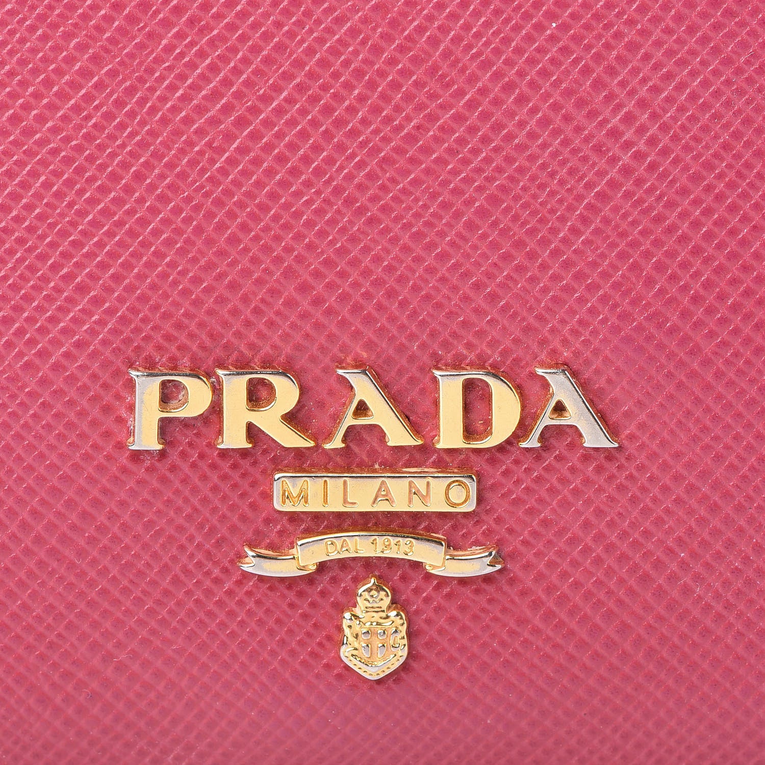 Prada Saffiano Metal Card Case Peonia 8 of 15