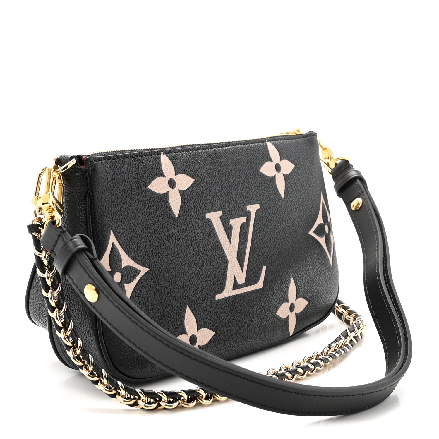 Louis Vuitton Empreinte Monogram Giant Multi Pochette Accessories Black Beige 3 of 9