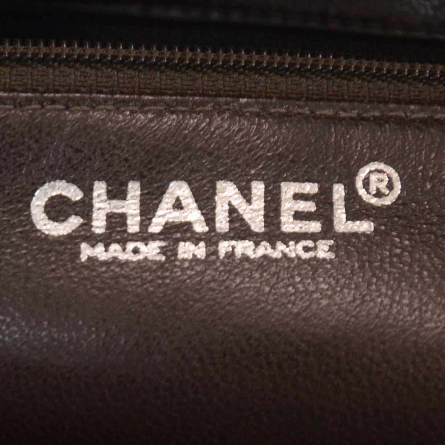 Caviar Medallion Tote Dark Brown