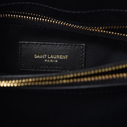 Saint Laurent Calfskin Y Quilted Monogram Medium Loulou Chain Satchel Black 7 of 9