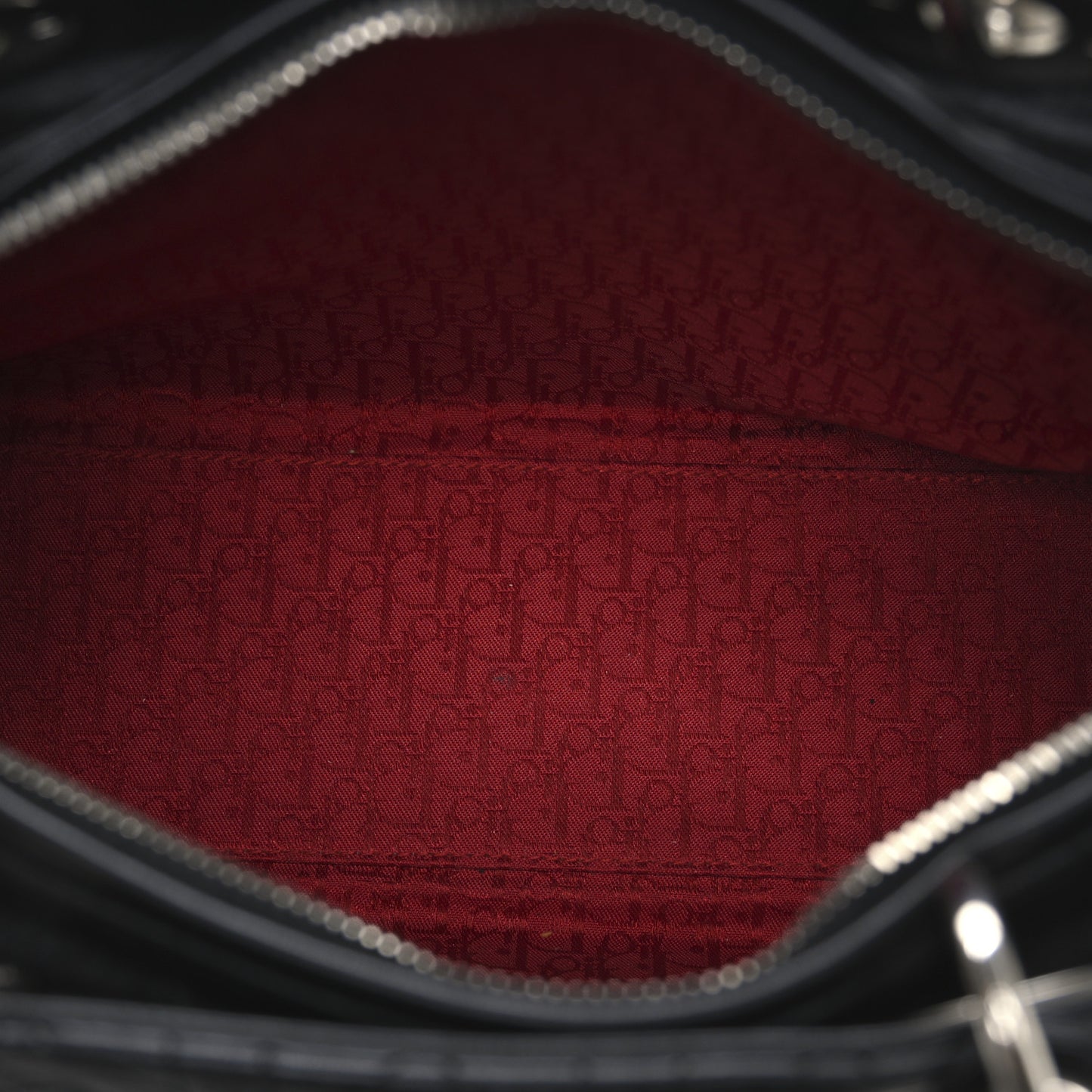 Lambskin Cannage Large Lady Dior Black