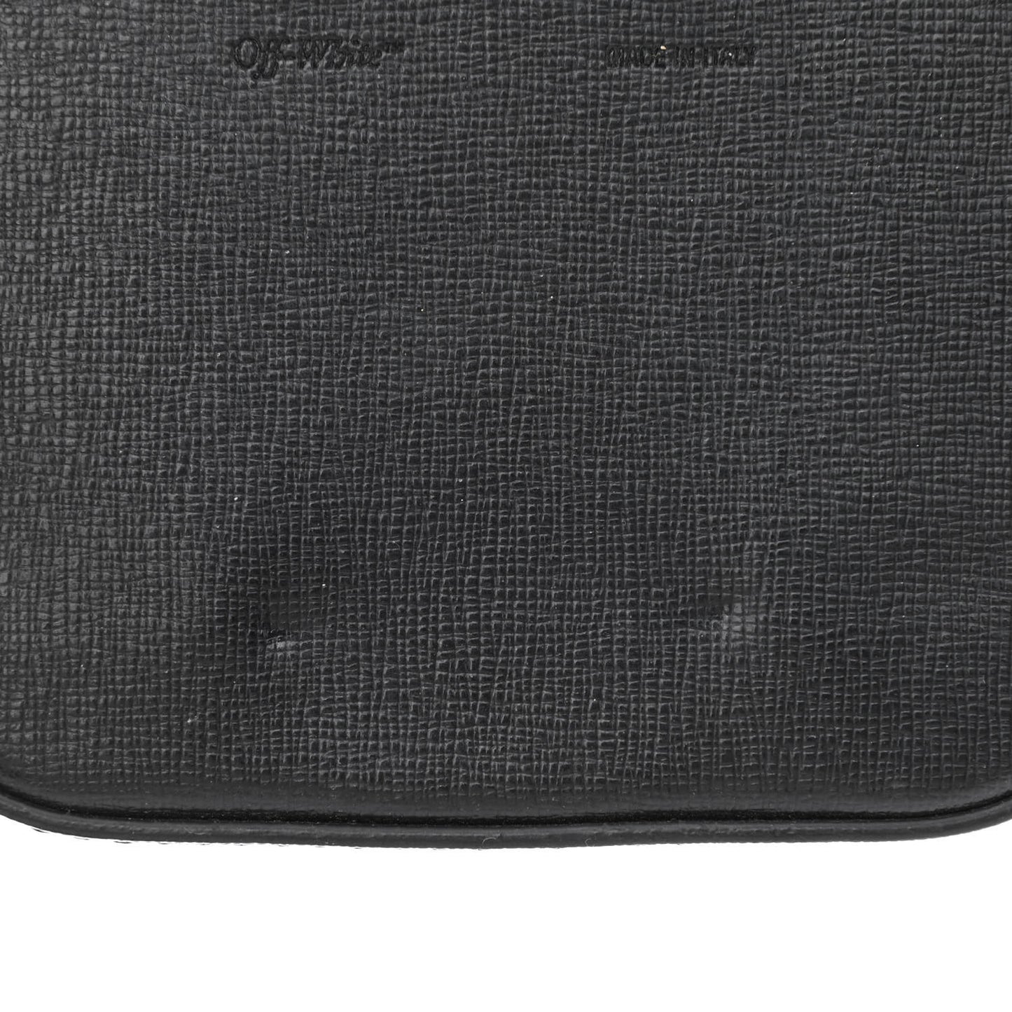 Calfskin Diag Belt Bag Black White