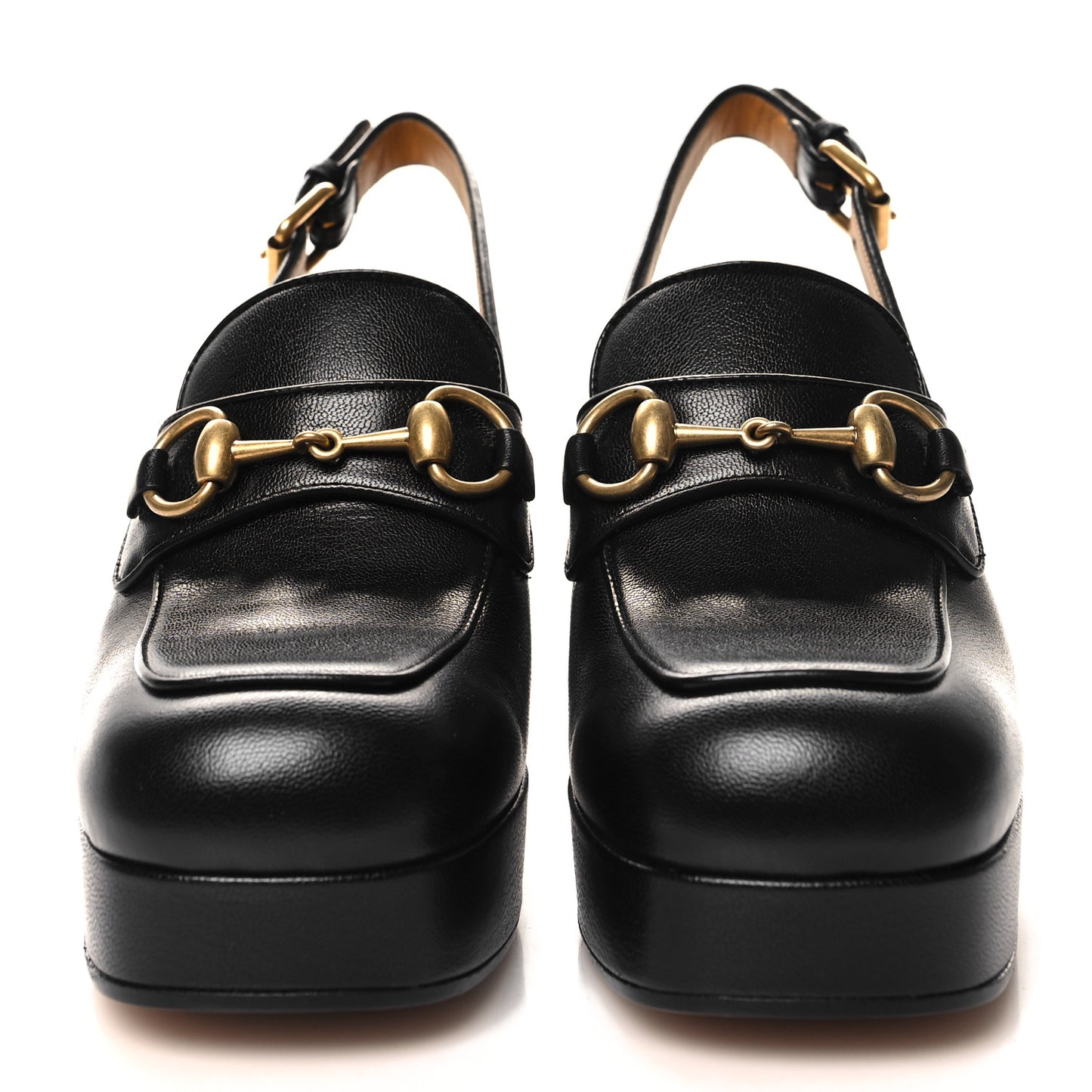 Quentin Granada Kid Horsebit Slingbacks Pumps 37 Black