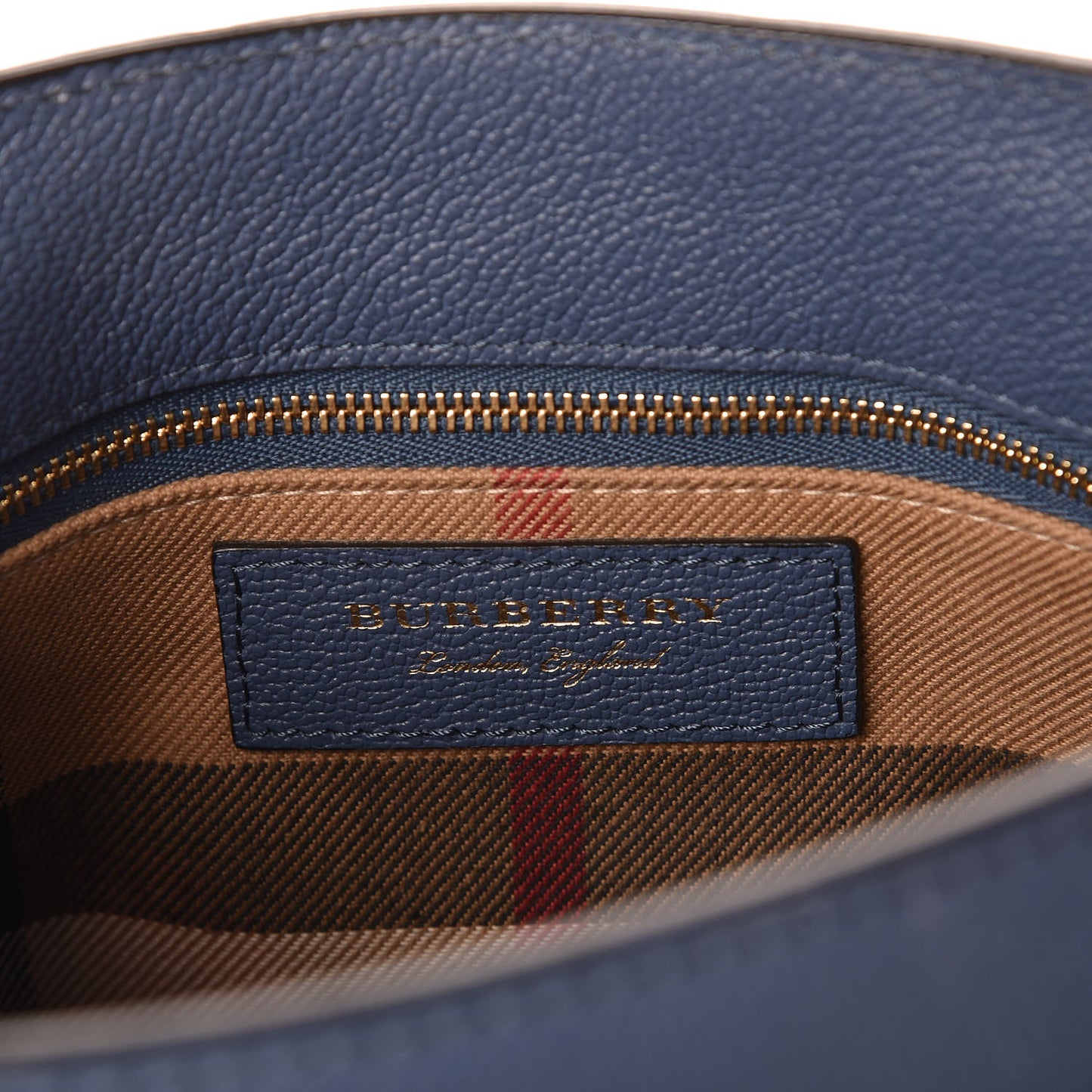 Soft Grain Calfskin Small Buckle Tote Steel Blue
