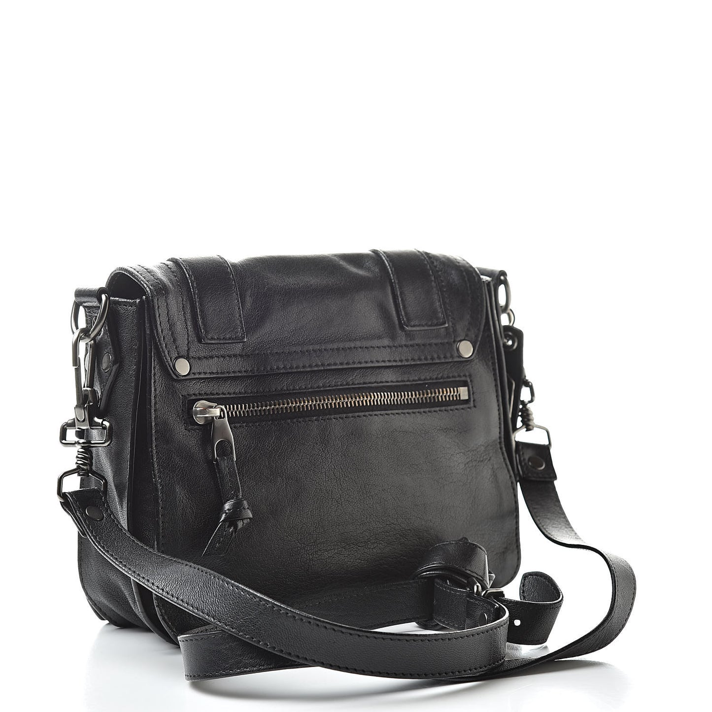 Lambskin PS1 Mini Pouch Messenger Black