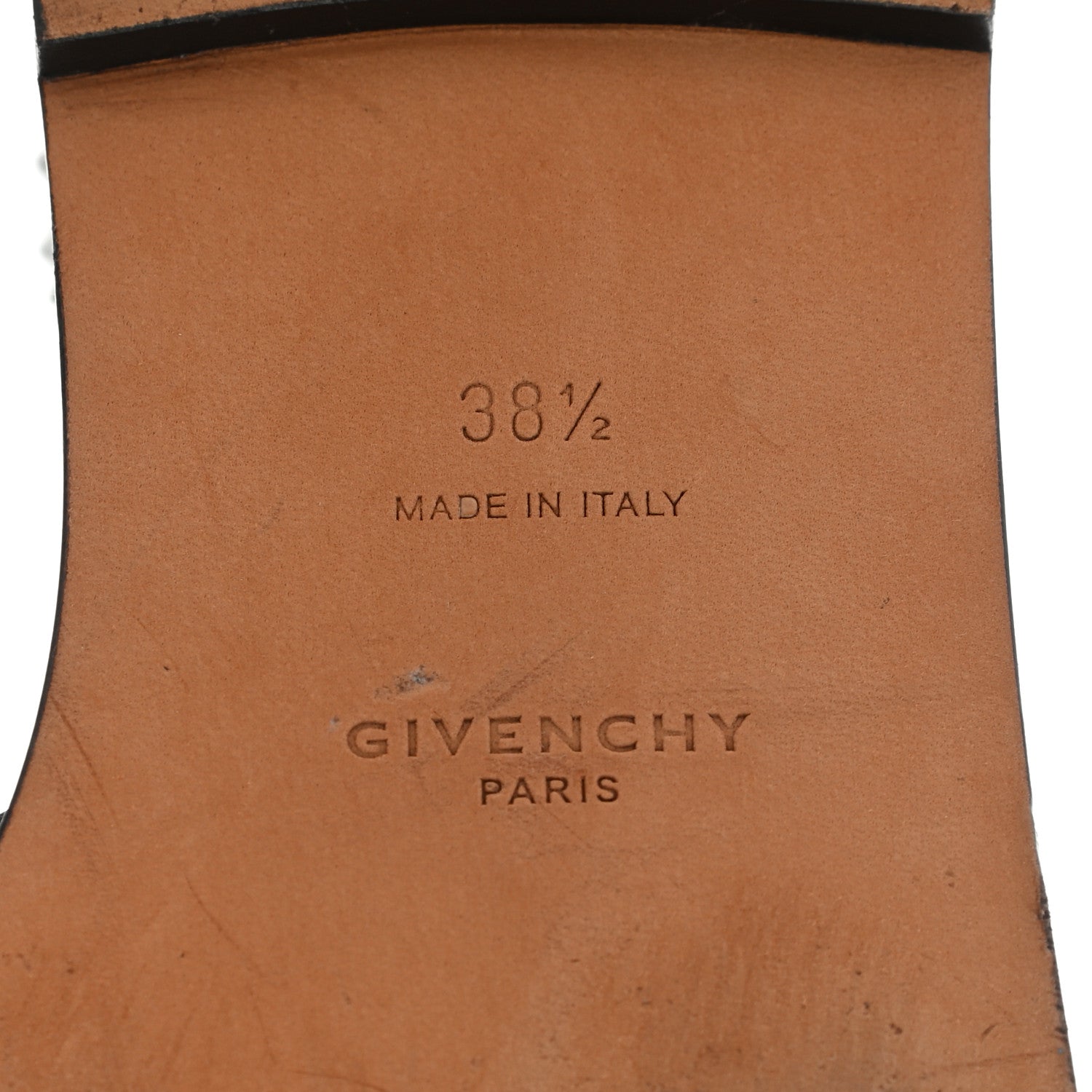 Givenchy Calfskin Studded Elegant Flat Sandals 38.5 Black 8 of 11
