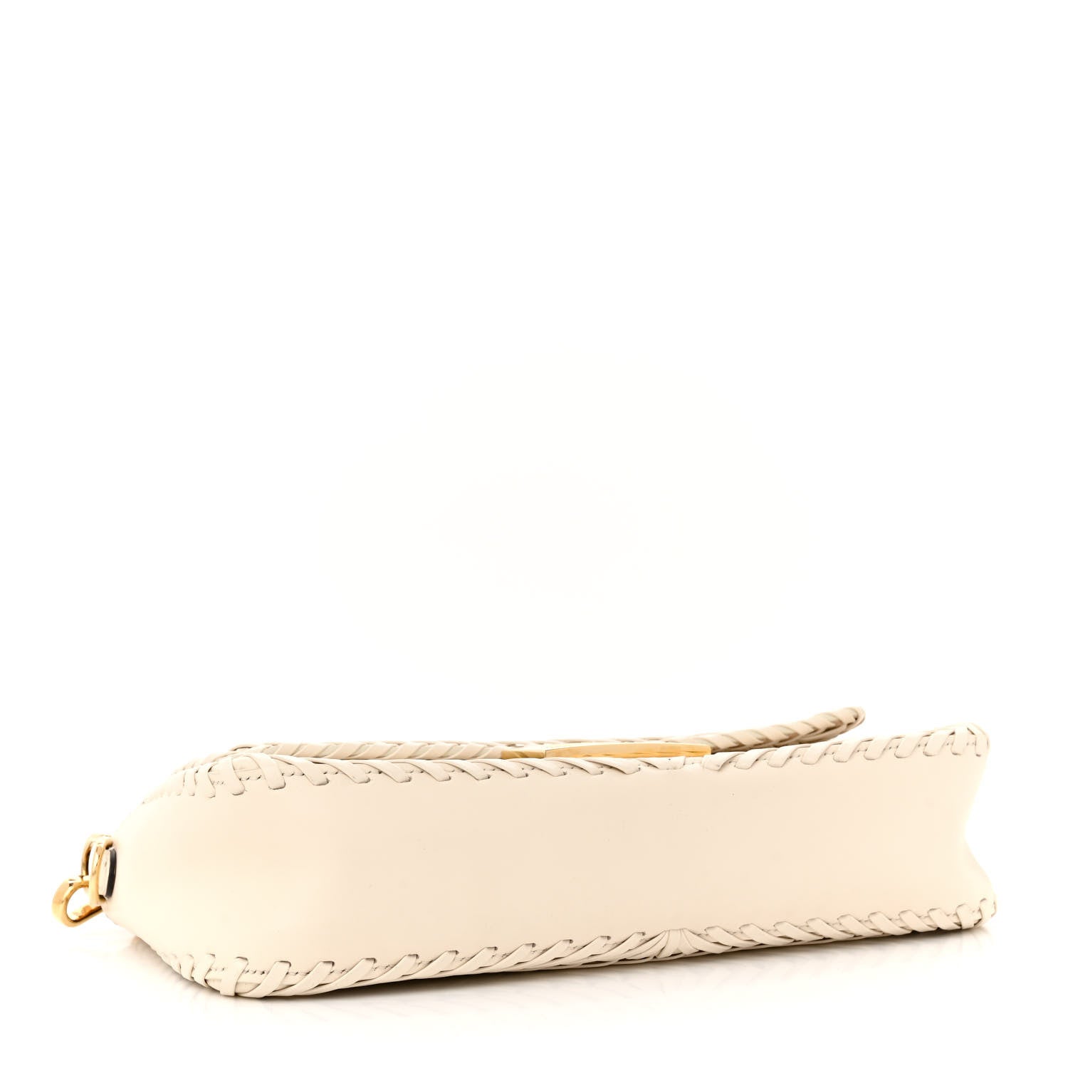 Fendi Vitello King Ceylon Woven Baguette White Ice 4 of 11