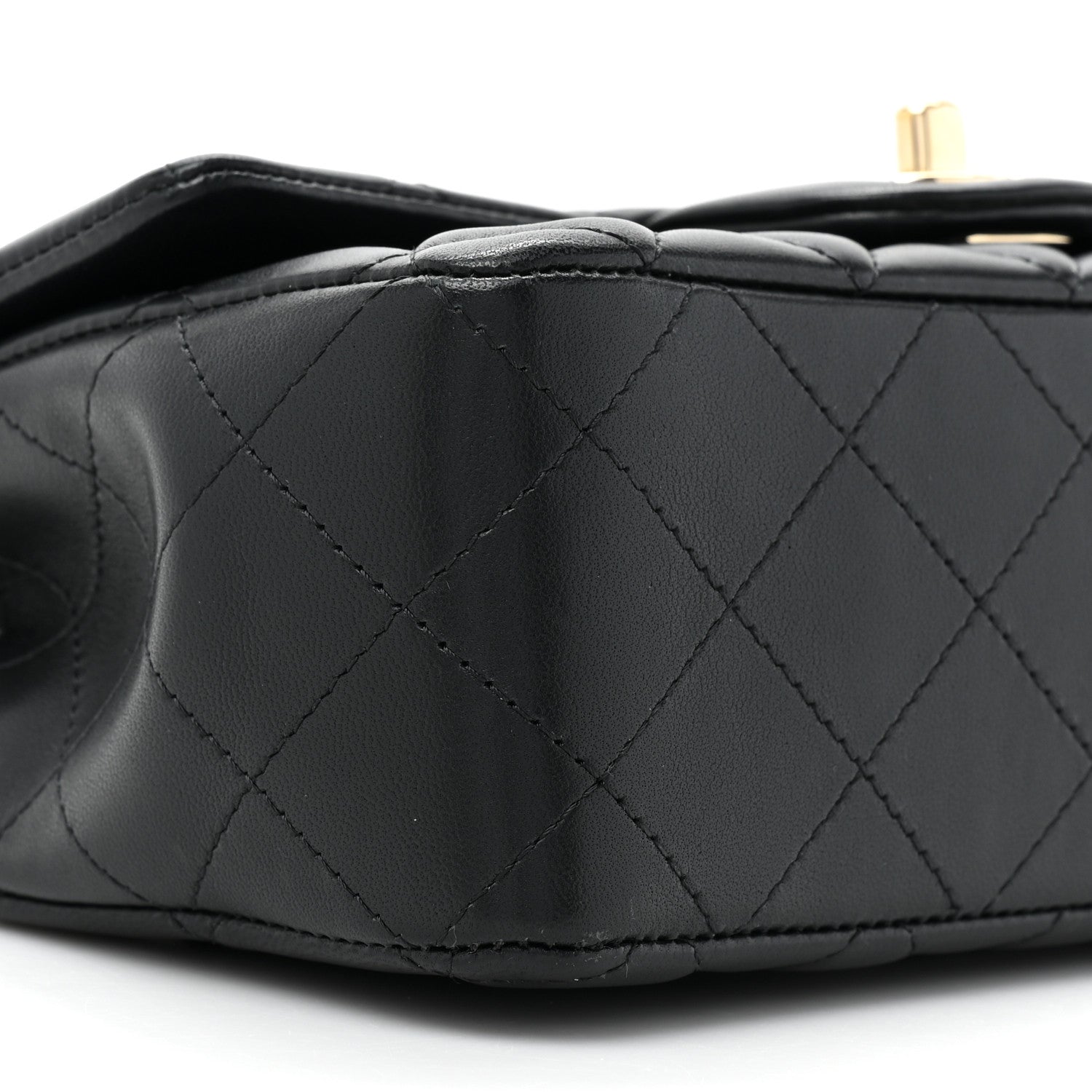 Chanel Lambskin Quilted Mini Rectangular Flap Black 9 of 13