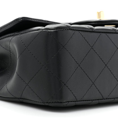 Chanel Lambskin Quilted Mini Rectangular Flap Black 9 of 13