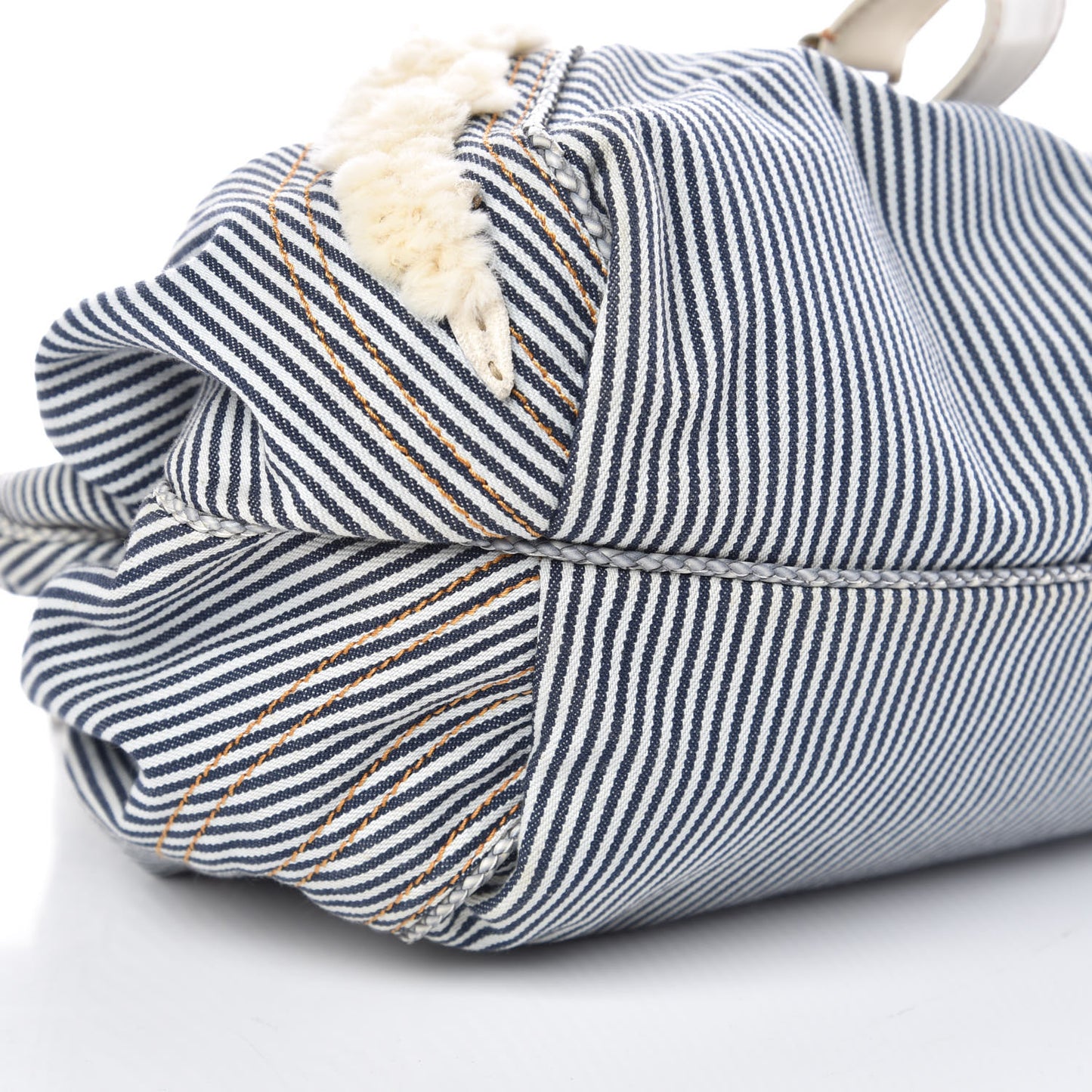 Denim Fur Striped Spy Blue