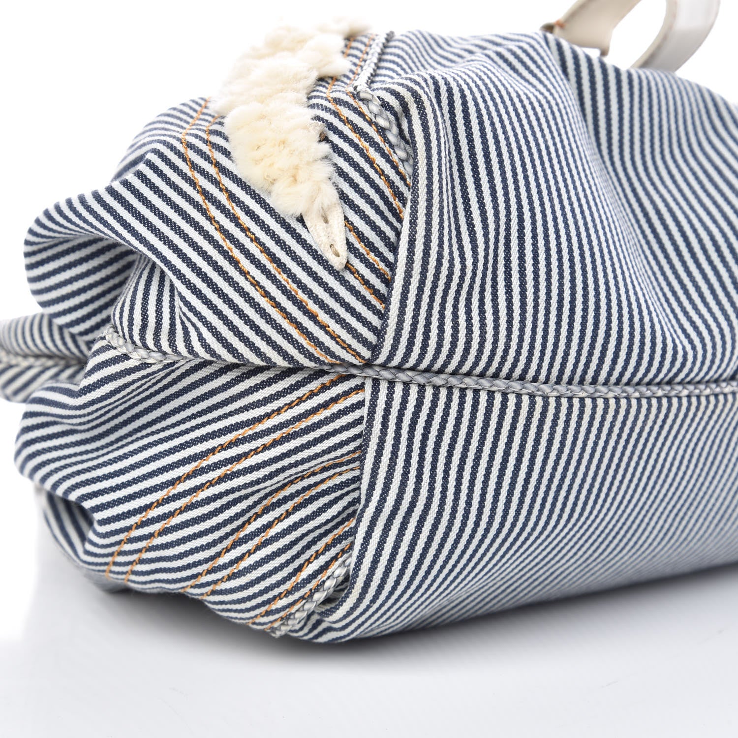 Fendi Denim Fur Striped Spy Blue 8 of 13