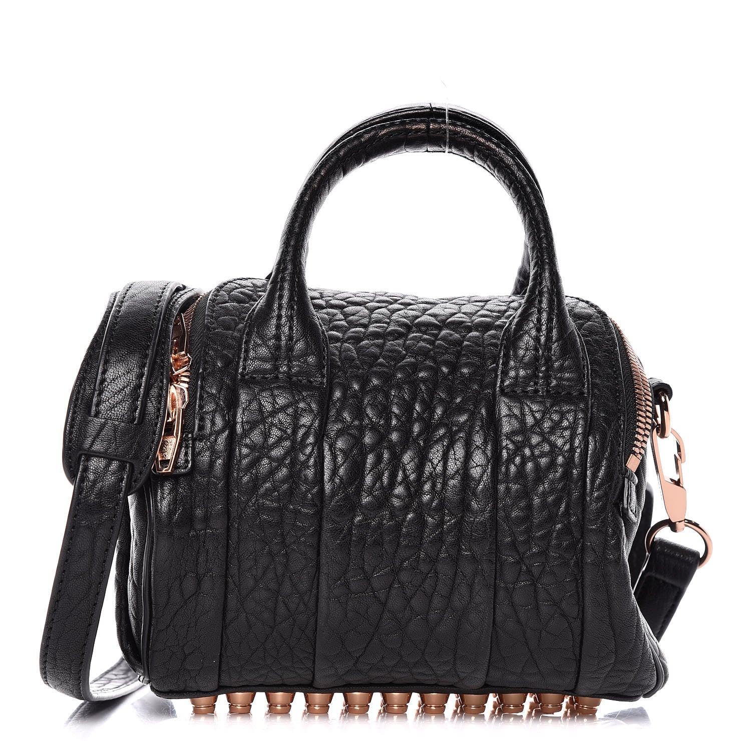 Alexander Wang Pebbled Lambskin Mini Rockie Black Rose Gold Hardware 1 of 8