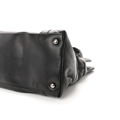Chanel Lambskin East West Soho Shopper Black 10 of 12