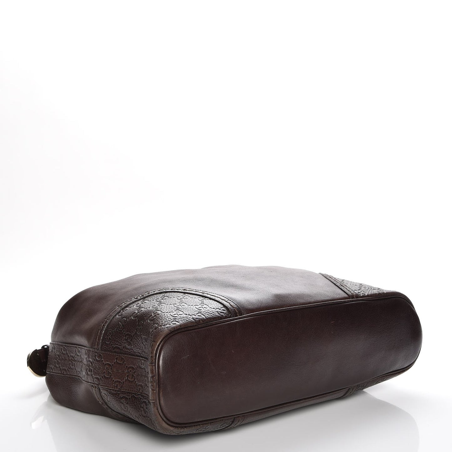 Calfskin Guccissima Trim Large Signoria Hobo Dark Brown