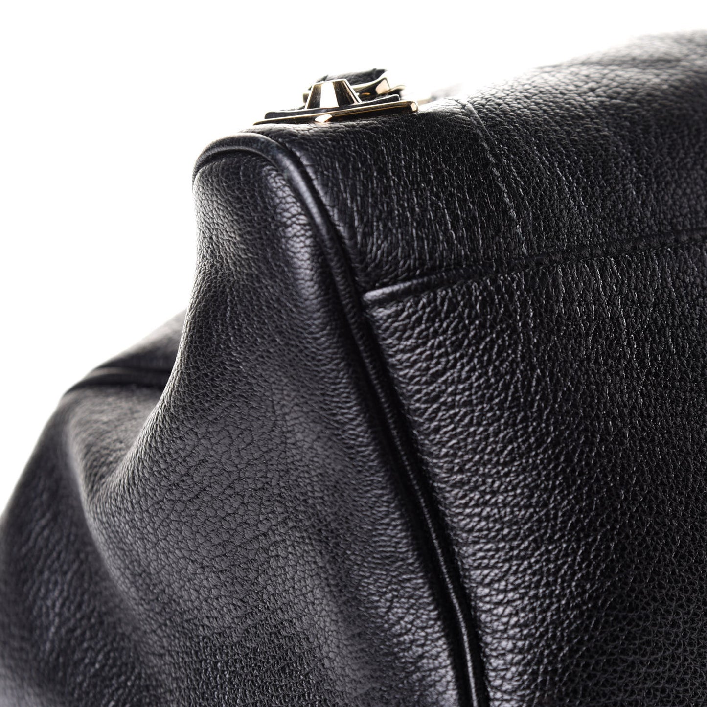Chevre Gold Metallic Edge Hardware Velo Black