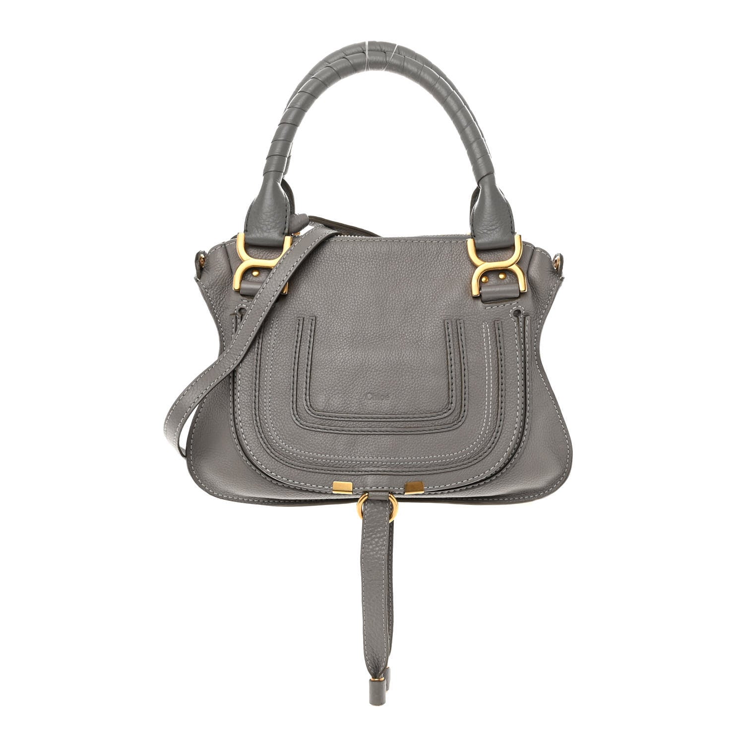 Chloe Calfskin Small Marcie Satchel Cashmere Grey 1 of 10