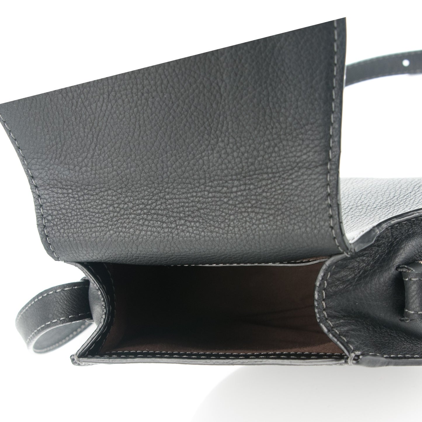 Calfskin Mini Marcie Round Crossbody Bag Black