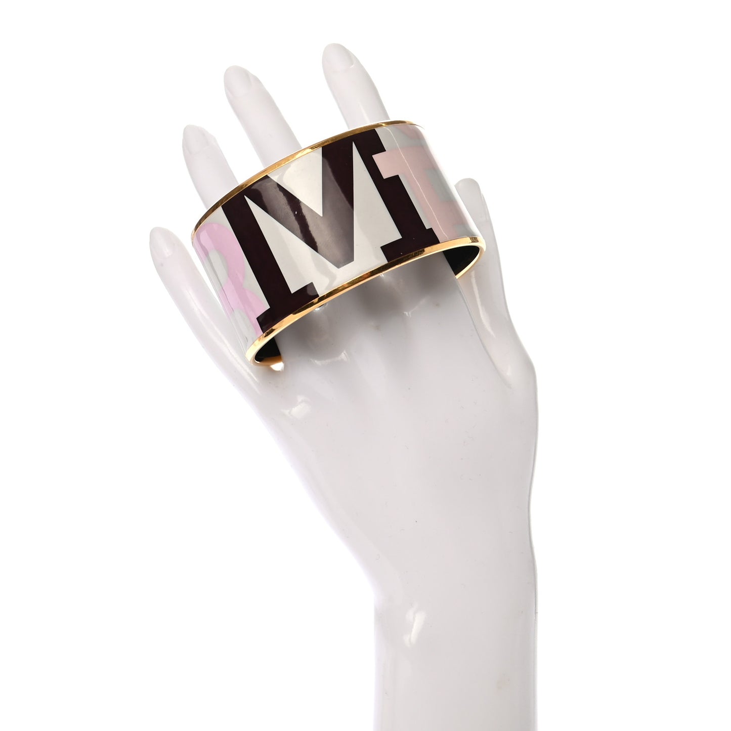 Enamel Printed Extra Wide Capitales Bracelet 65