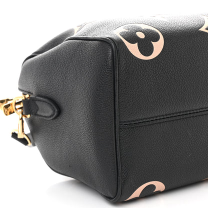 Louis Vuitton Empreinte Monogram Giant Speedy Bandouliere 25 Black Beige 8 of 9