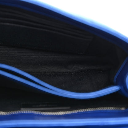 Saint Laurent Metallic Calfskin Y Quilted Monogram Toy Loulou Crossbody Bag Blue Royal 5 of 19