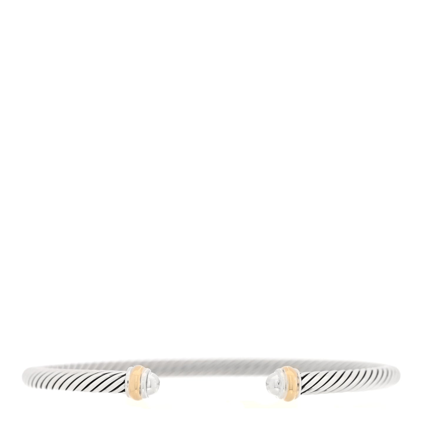 Sterling Silver 18K Yellow Gold 4mm Cable Classics Bracelet