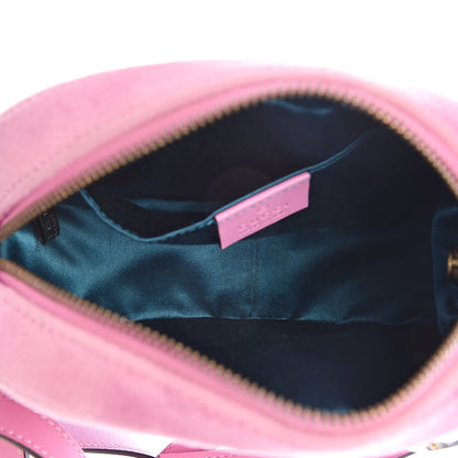 Gucci Velvet Matelasse Marquise Crystals Mini GG Marmont Chain Shoulder Bag Malva 5 of 12
