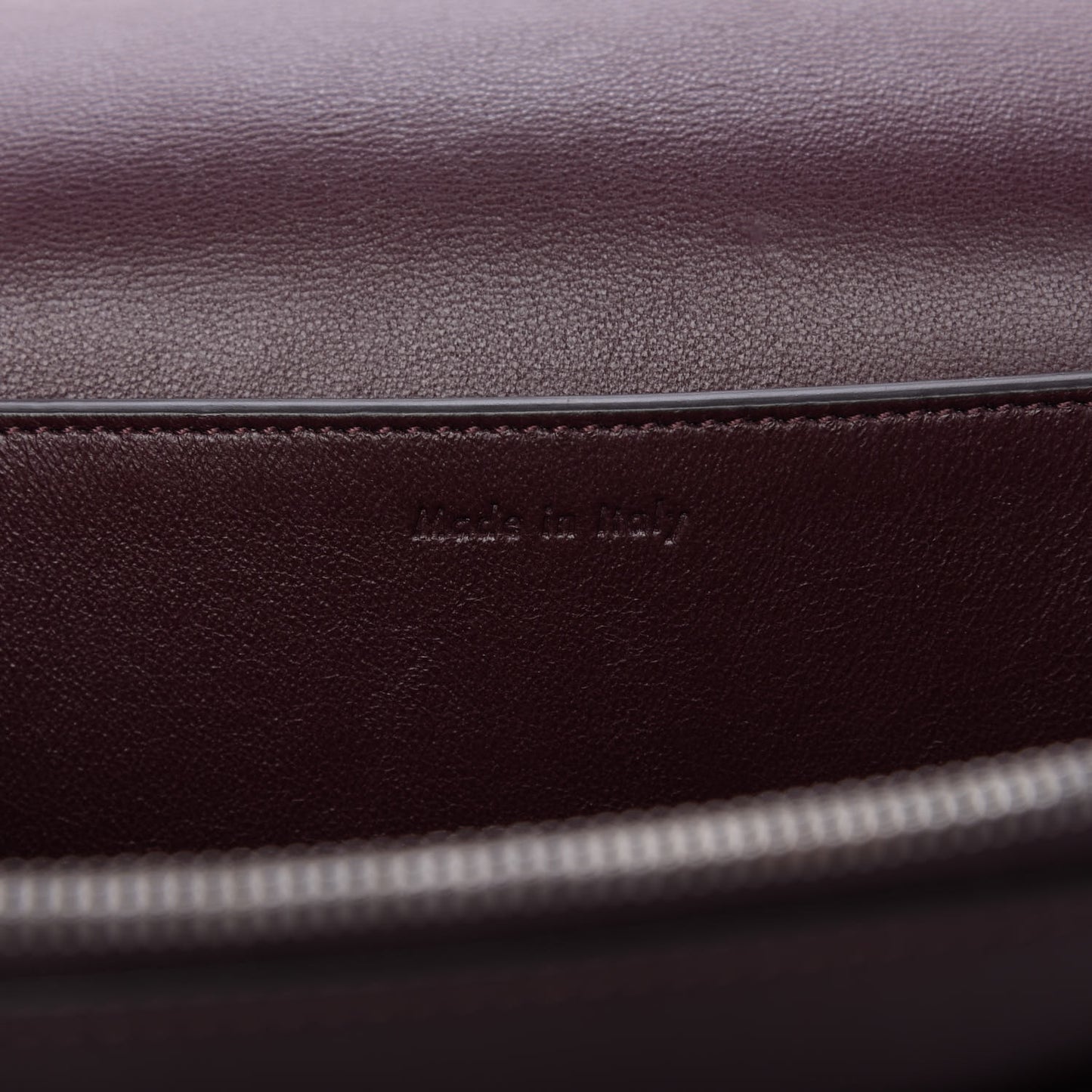 Shiny Smooth Calfskin Medium Frame Shoulder Bag Burgundy Pearl Blue