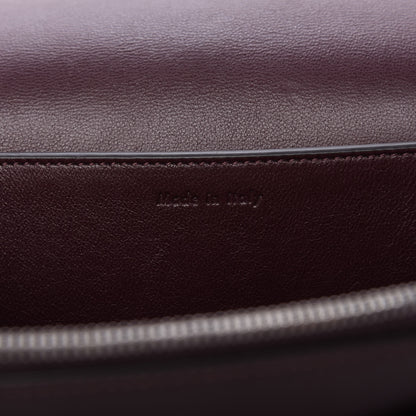 Celine Shiny Smooth Calfskin Medium Frame Shoulder Bag Burgundy Pearl Blue 9 of 9