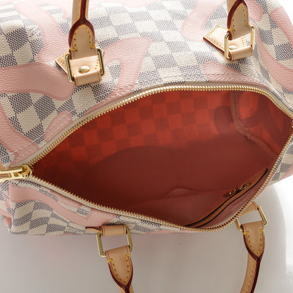 Louis Vuitton Damier Azur Tahitienne Speedy Bandouliere 30 Rose Ballerine 5 of 7
