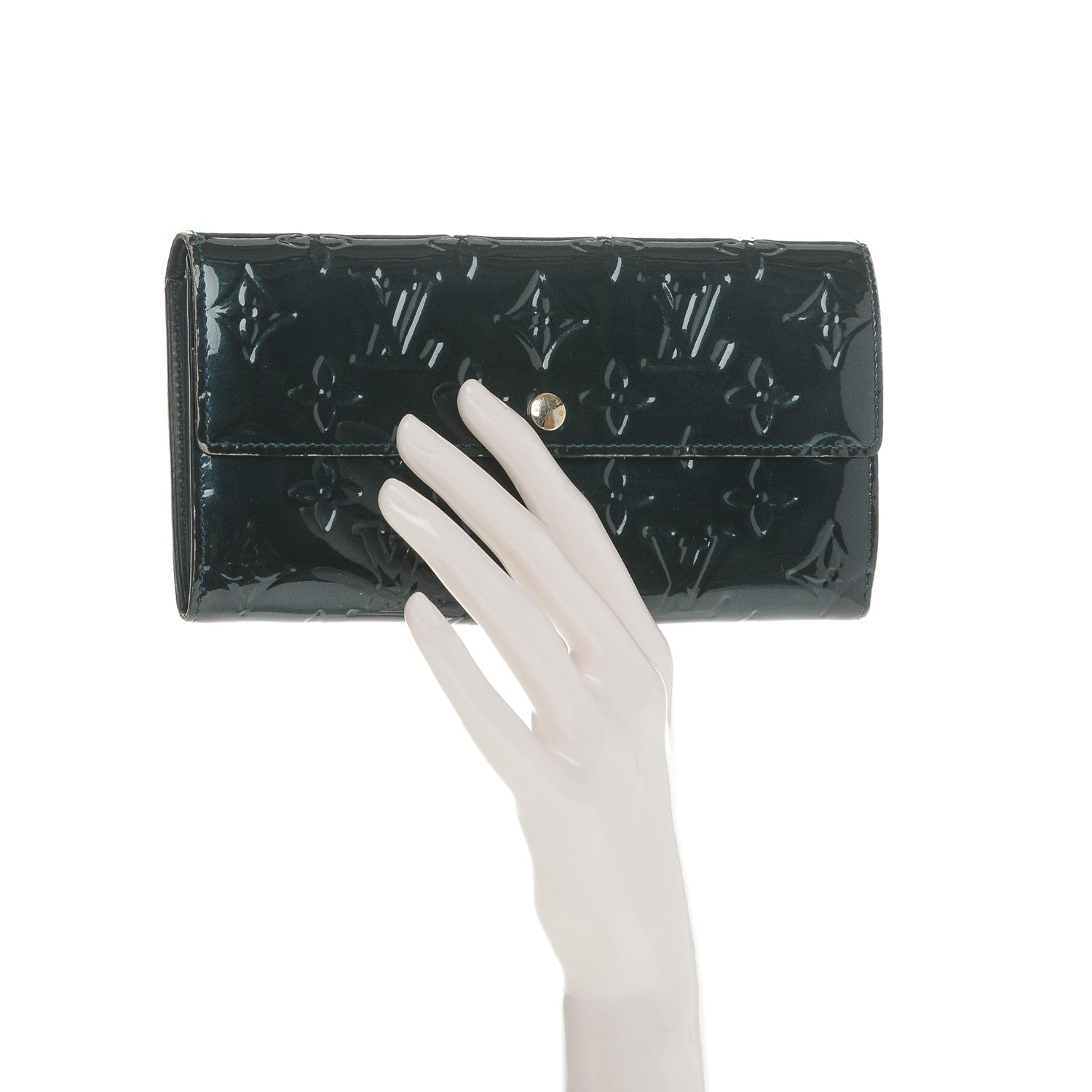 Louis Vuitton Vernis Sarah Wallet Blue Nuit 2 of 11