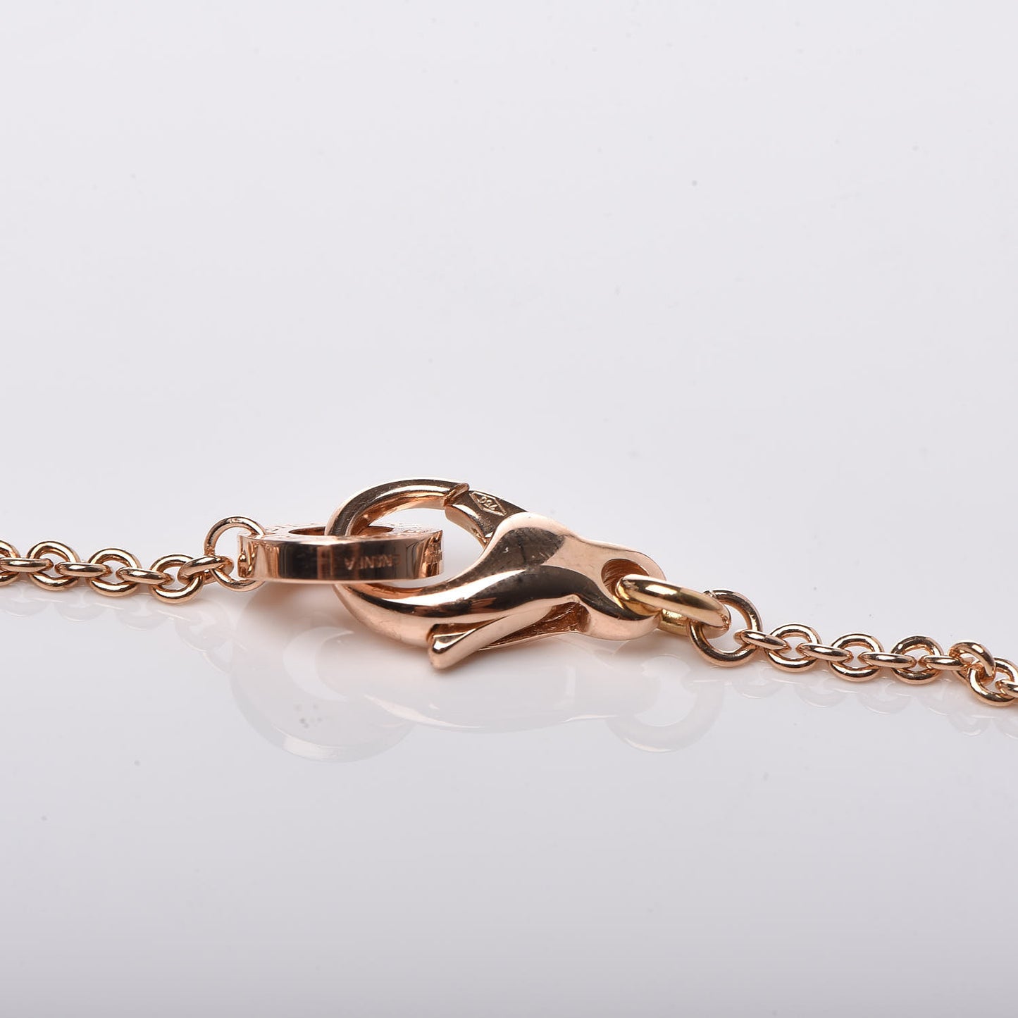 18K Rose Gold Diamond White Ceramic B.Zero1 Necklace