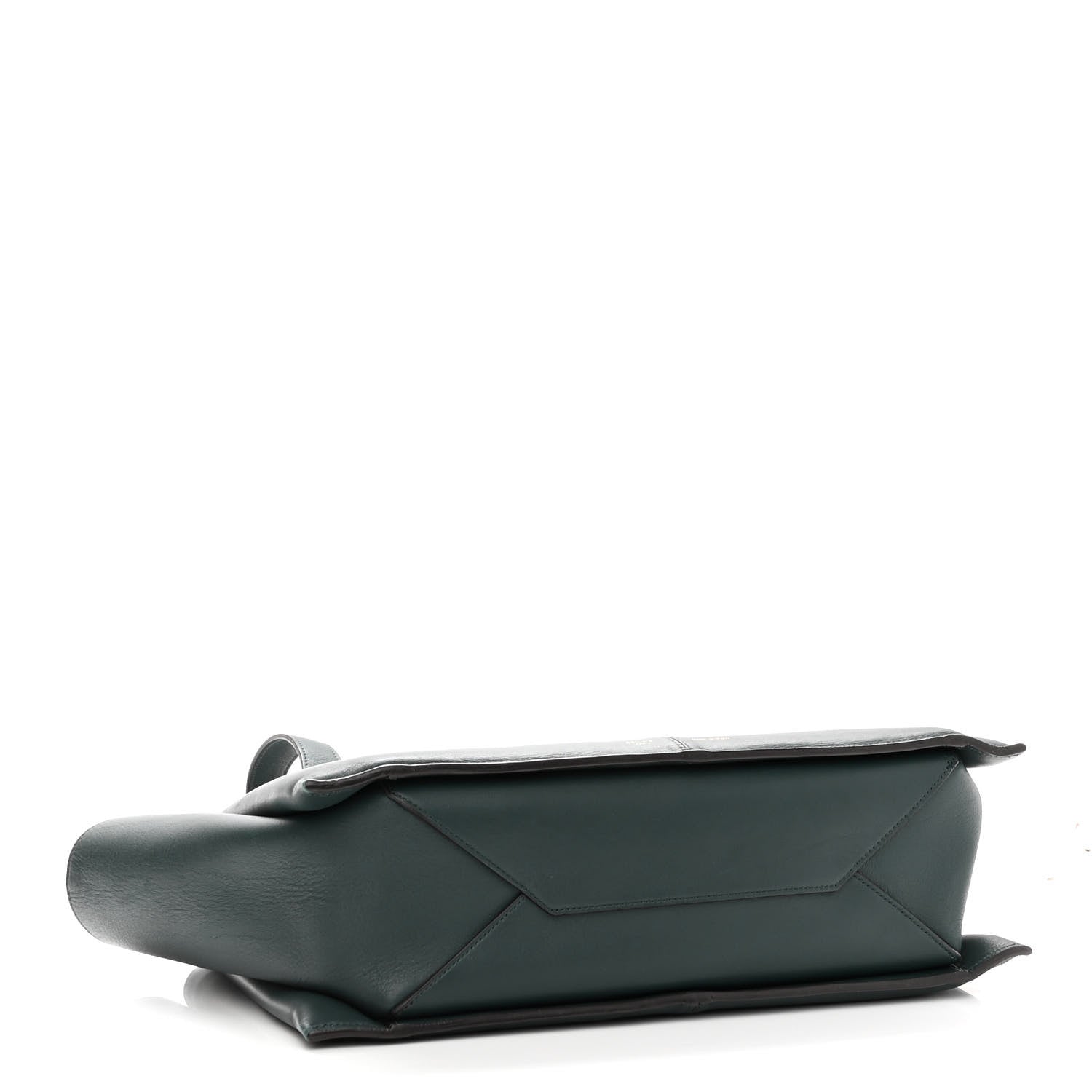 Celine Smooth Calfskin Medium Tri-Fold Bag Bottle Green 4 of 12