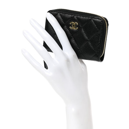 Chanel Caviar Quilted Classic Zipped Coin Purse Black 2 of 8