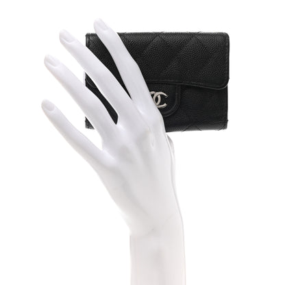 Chanel Caviar Quilted Classic 4 Key Holder Wallet Black 2 of 10