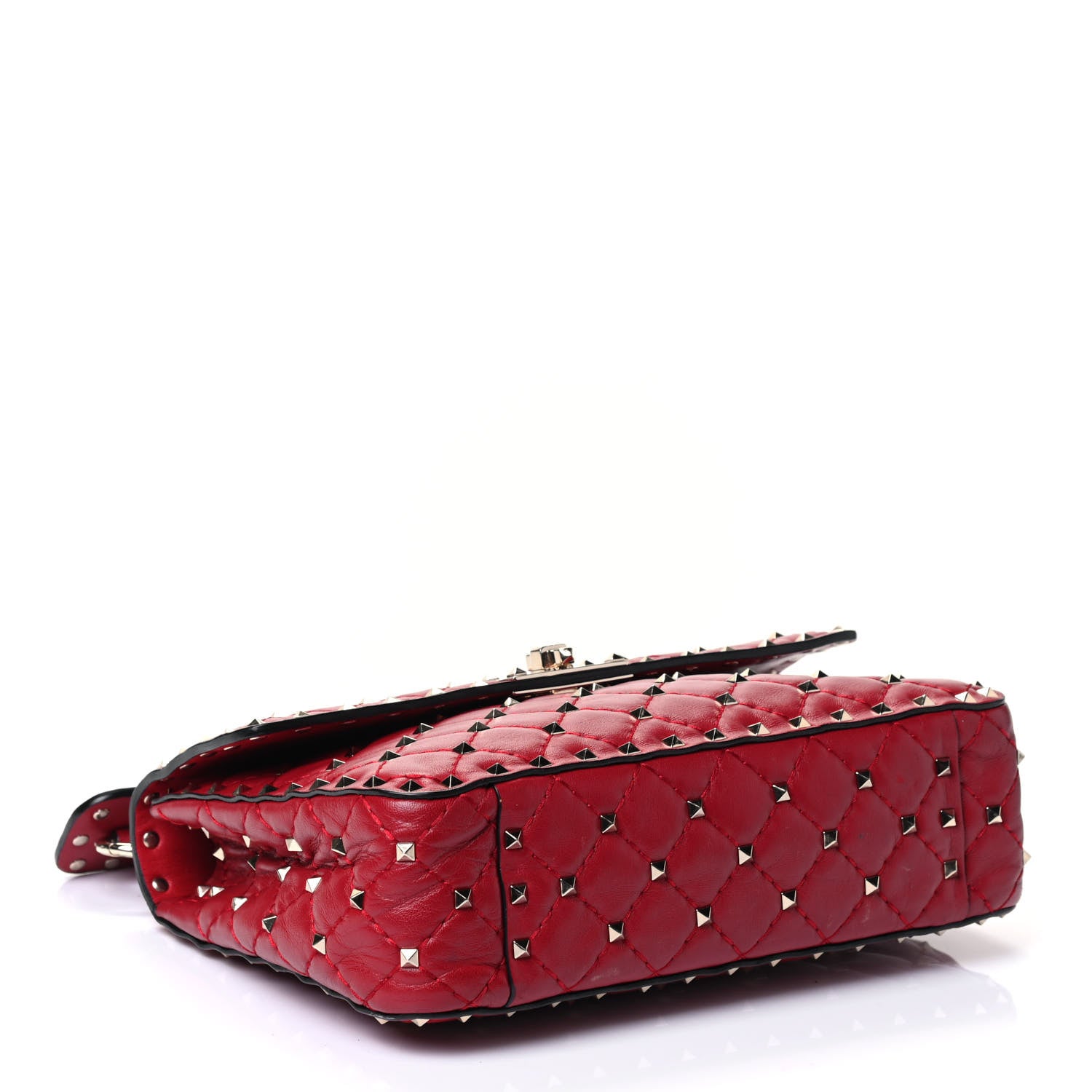 Valentino Garavani Nappa Medium Rockstud Spike Shoulder Bag Rosso Valentino 3 of 4