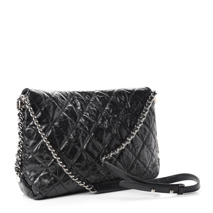 Chanel Crackled Aged Calfskin Big Bang Flap Black 3 of 10