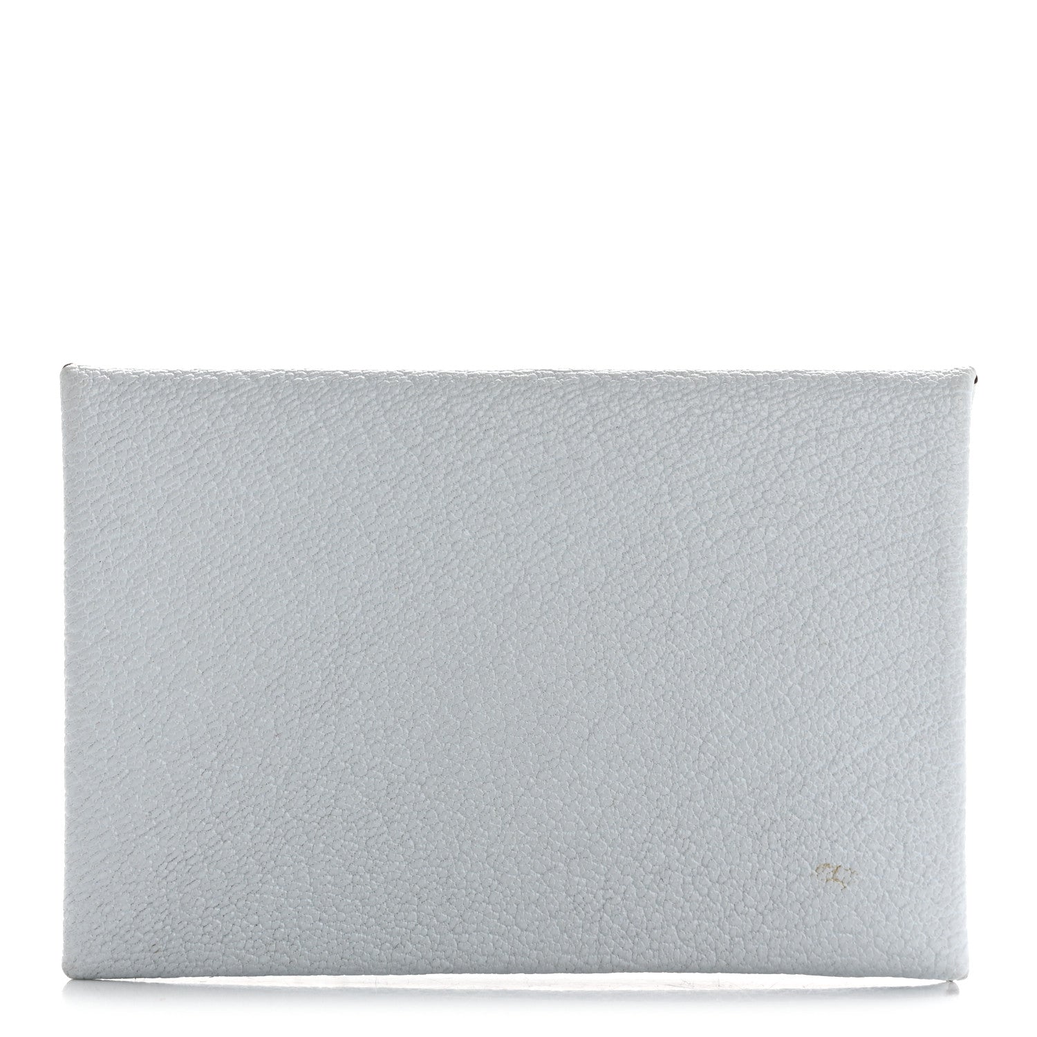 Hermes Chevre Mysore Verso Calvi Card Case Bleu Brume Brique 1 of 9