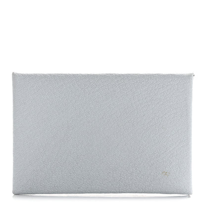 Hermes Chevre Mysore Verso Calvi Card Case Bleu Brume Brique 1 of 9