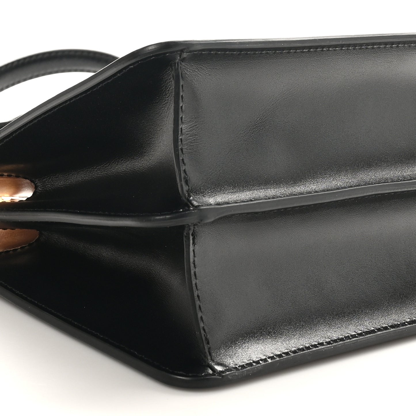 Vitello King Luxor Shiny Nappa Medium Peekaboo I SEE U East West Satchel Black Light Rose