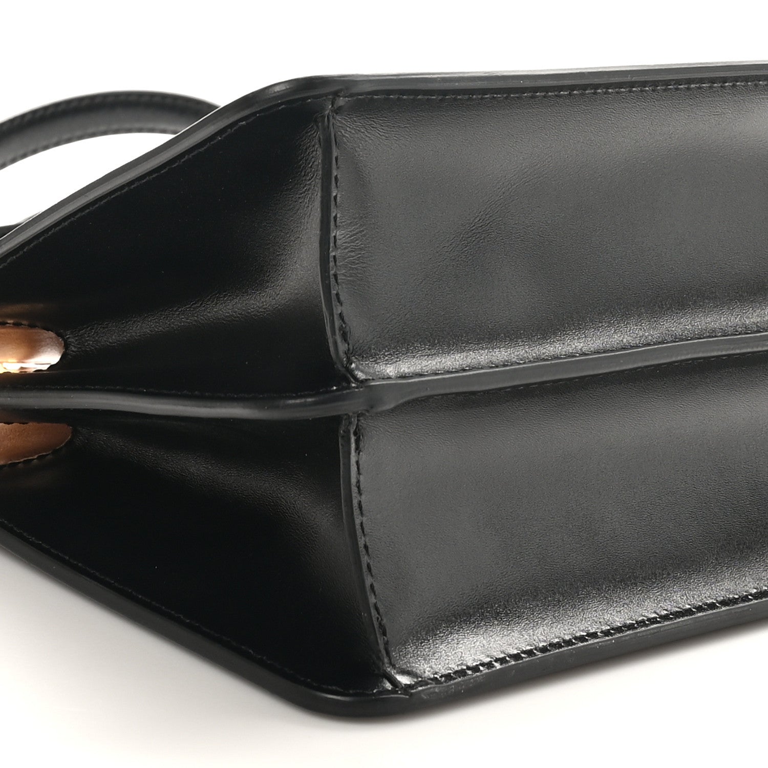 Fendi Vitello King Luxor Shiny Nappa Medium Peekaboo I SEE U East West Satchel Black Light Rose 8 of 9