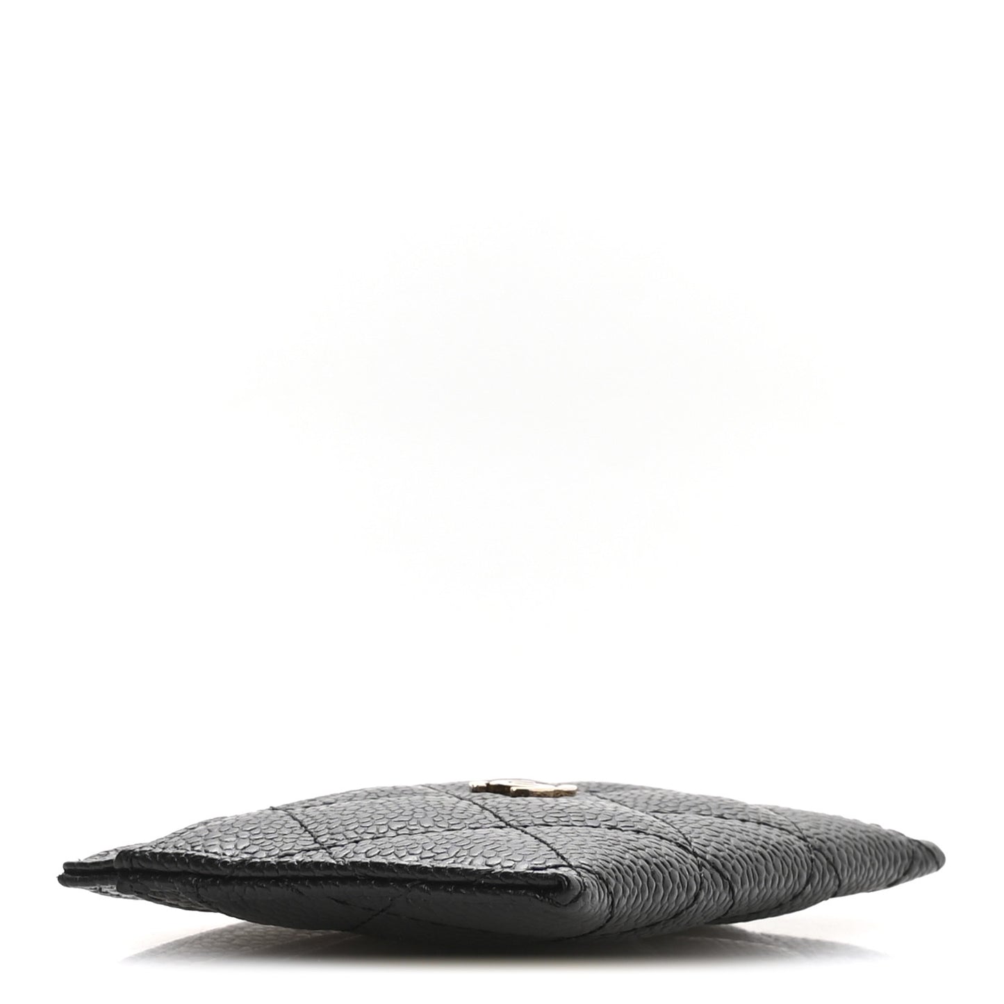 Caviar Quilted Card Holder Black